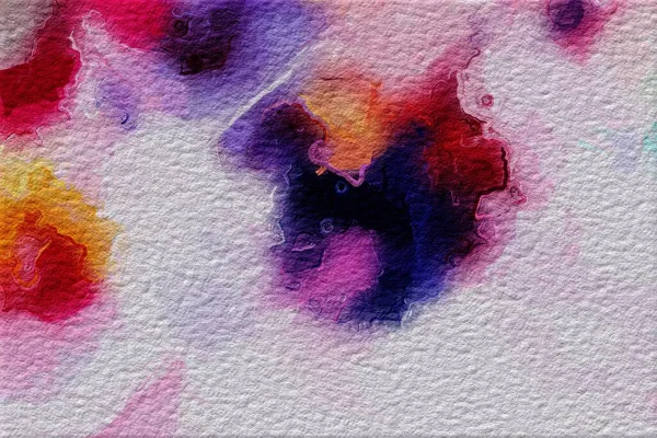 Fond Abstrait Avec Peinture Aquarelle Colorée — Photo