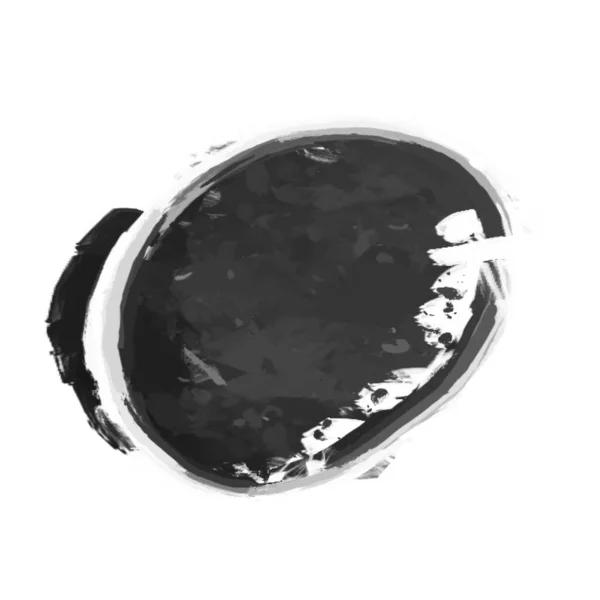 Abstract Monochrome Painted Copy Space White Background — Stok fotoğraf