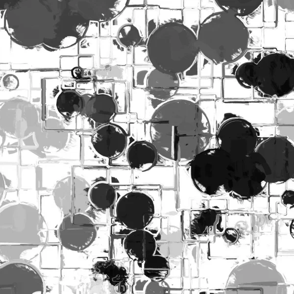 Abstract Monochrome Painted Blots Texture Background — Stockfoto