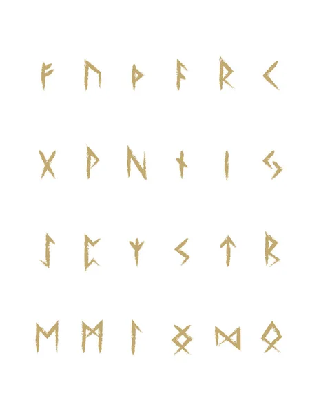 Runen Alfabet Set Vector — Stockfoto