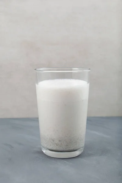 Misutgaru Misugaru Latte Vetro Alto Bevanda Sana Frullato Proteico Con — Foto Stock