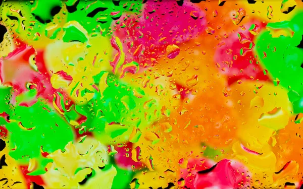 추상적 물방울이 떨어지는 추상적 색상의 물방울 — 스톡 사진
