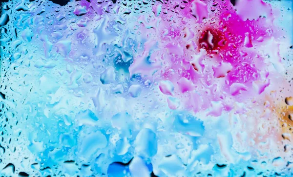 色彩斑斓的背景 带水滴的抽象墙纸 4K色彩斑斓的背景 — 图库照片