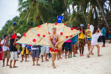 boracay Filipinler üzerinde Festival atı atihan. kutlanan her