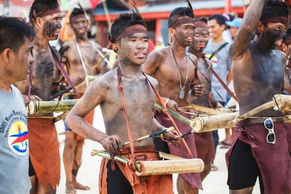 Festival ATI-Atihan a Boracay, Filippine. Si celebra ogni — Foto Stock