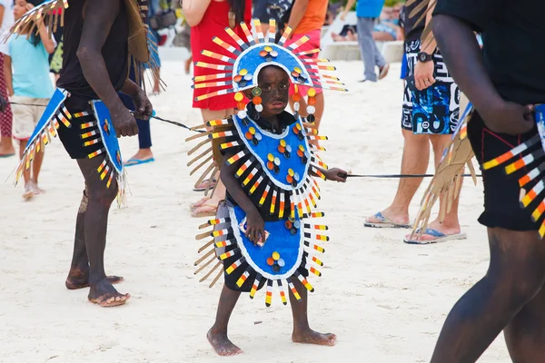 Festival ATI-Atihan on Boracay, Philippines. Is celebrated every — Stock Photo, Image