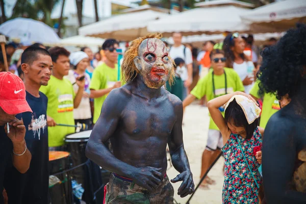 Festival ATI-Atihan a Boracay, Filippine. Si celebra ogni — Foto Stock