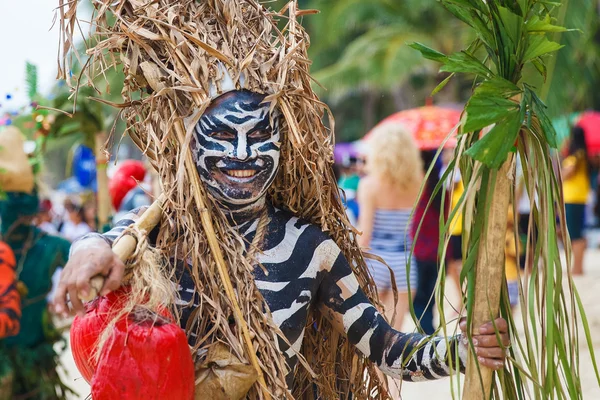 Festival ATI-Atihan a Boracay, Filippine. Si celebra ogni — Foto Stock