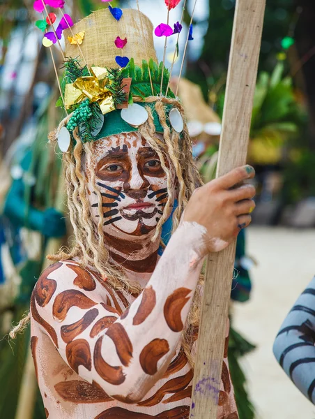 Festival ATI-Atihan a Boracay, Filippine. Si celebra ogni — Foto Stock