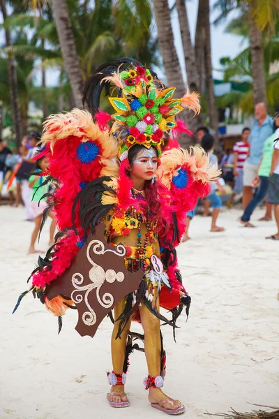 Festival ATI-Atihan en Boracay, Filipinas. Se celebra cada — Foto de Stock