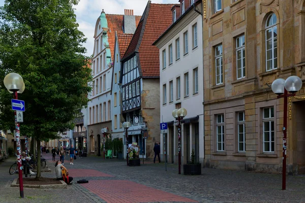 2021年7月5日ドイツ オズナブルク ニーダーザクセン州で3番目に大きい都市オシュナブルクの通り建築 — ストック写真
