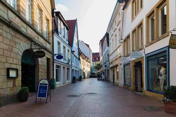 Osnabruck, Germany, July 5, 2021. Street architecture in Osnabruck, the third largest city in the state of Lower Saxony — Stock Photo, Image