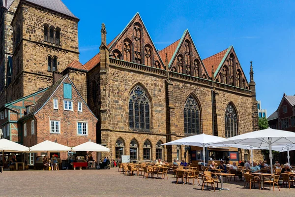 2021年7月15日ドイツ・ブレーメン中世ハンセック市の歴史的中心部 — ストック写真