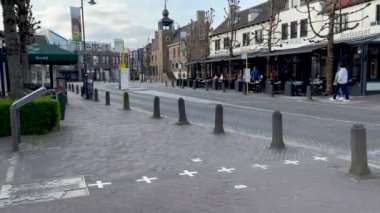 Baarle Hertog, Belçika ve Baarle Nassau, Hollanda, 10 Nisan 2022 Avrupa 'nın en karmaşık uluslararası sınırı. Baarle köyü toprakları Belçika ve Hollanda topraklarına ayrılır.