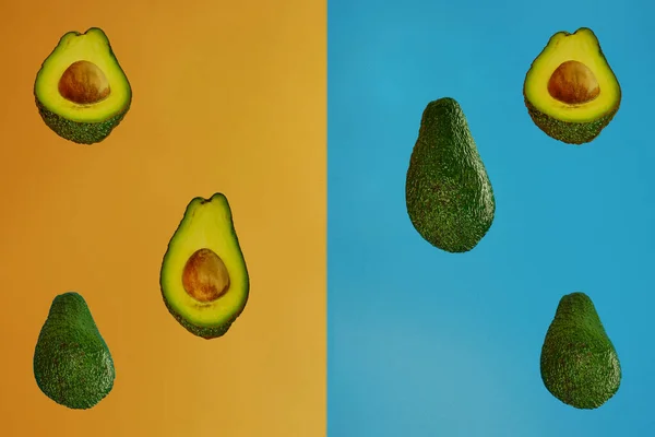 Veel Avocado Plakjes Achtergrond — Stockfoto