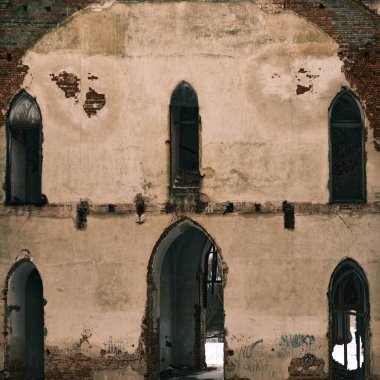 Katolik Kilisesi 'nin pencere ve kapılarının soyut görüntüsü