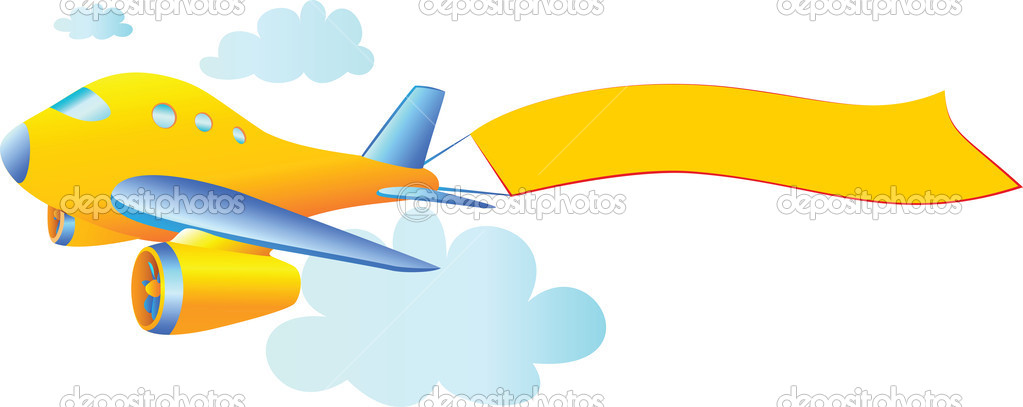 Airliner with banner