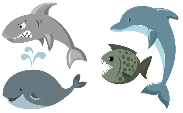 Set of fishes — Stock Vector