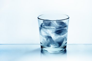 Bir bardak buzlu su.