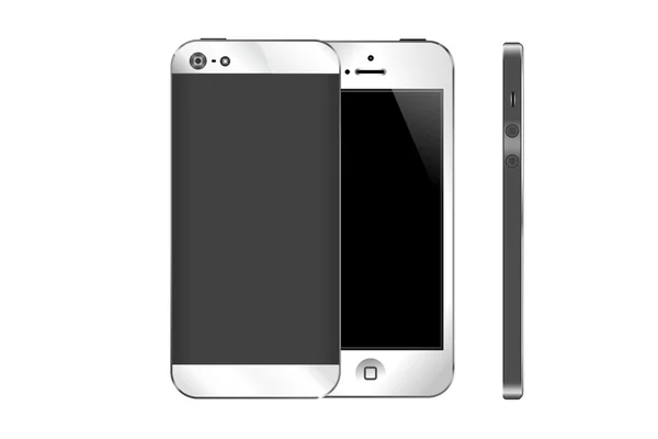 Modern black smart phone similar to iphone — Stock Vector