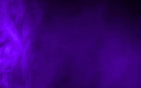 Puffing of smoke with purple light mixed with abstract on dark background