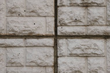 Gri taş duvar dış plan desenli