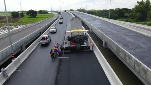 Nakhon Ratchasima Tajlandia Lip 2020 Plac Budowy Dróg Mostów — Wideo stockowe