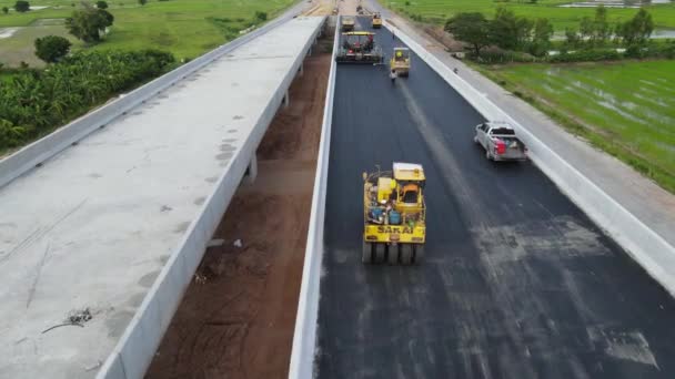 Nakhon Ratchasima Tajlandia Lip 2020 Plac Budowy Dróg Mostów — Wideo stockowe