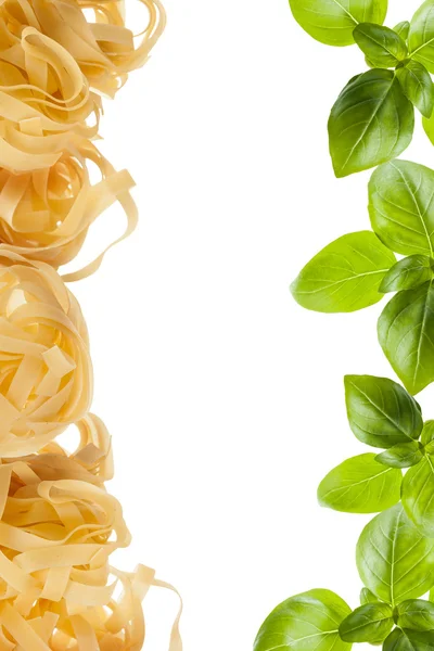 Basil and Pasta — Stock Photo, Image