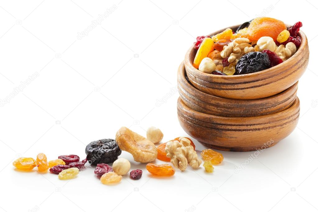 Mixed dried fruits and nuts