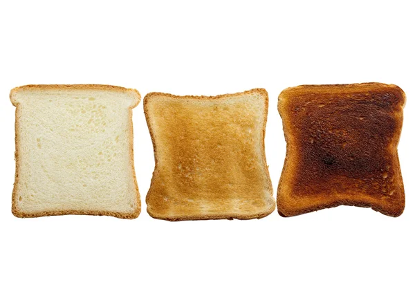 Stadier av toast — Stockfoto