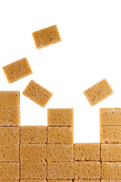Kahverengi şeker cubes — Stok fotoğraf