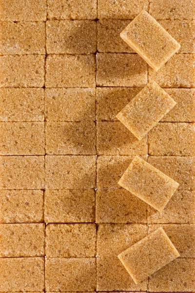 Kahverengi şeker cubes — Stok fotoğraf