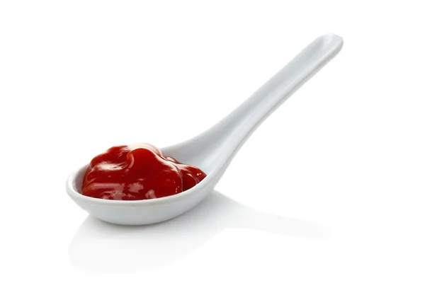 Spoonful of ketchup — Stock Photo, Image