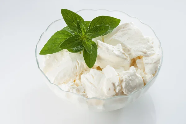 Fresh cottage cheese — Stock Photo, Image