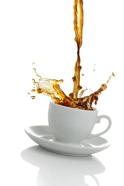Koffie plons — Stockfoto