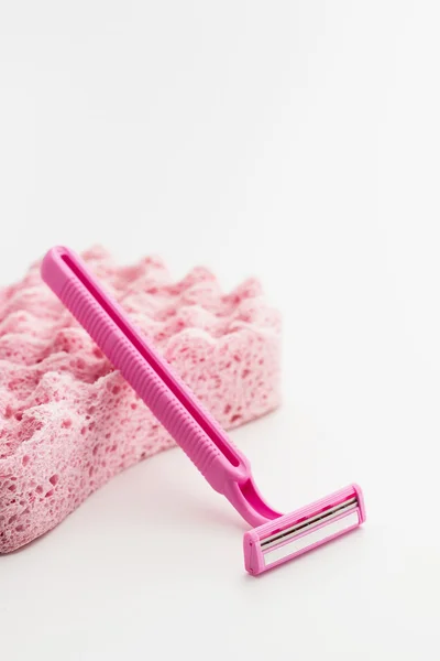 Pink razor blade — Stock Photo, Image