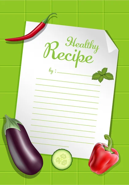 Healthy recipe — Stock Vector