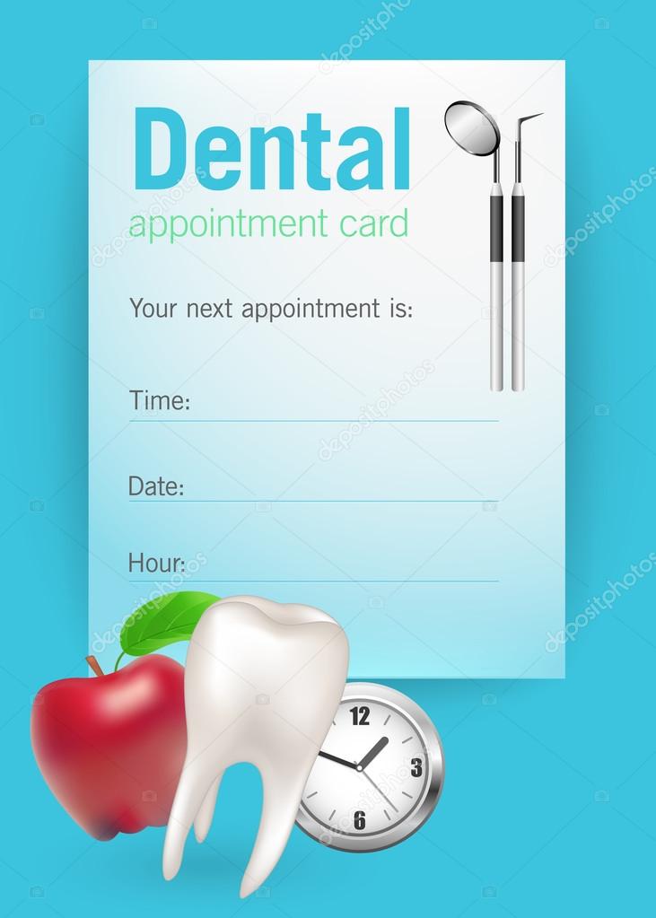dental appointment card stock vector melica 46475885 dental appointment card