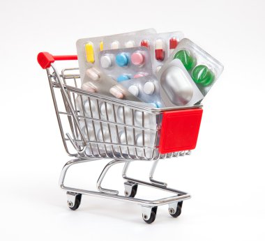 ilaçlarla birlikte alışveriş sepeti