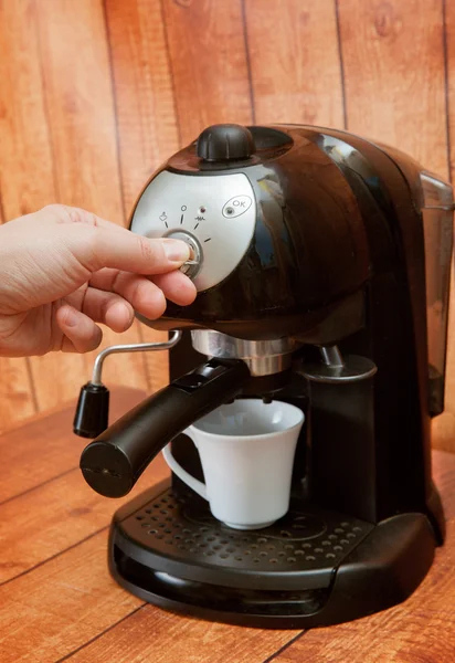 Mug of american coffee preparation