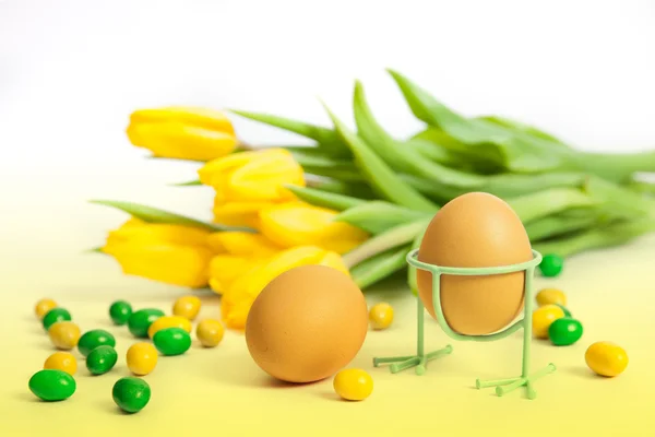 Dwa jaja wielkanocne — Zdjęcie stockowe