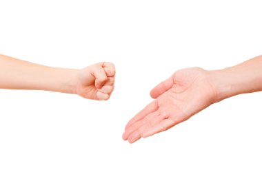 çocuk ve adam arasında el