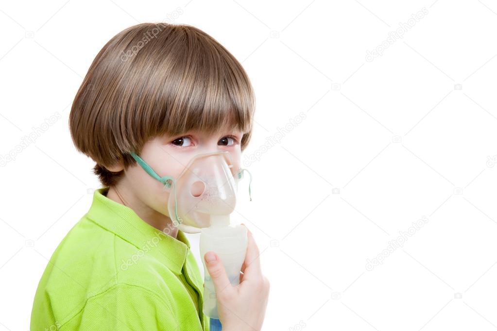 The boy with inhaler