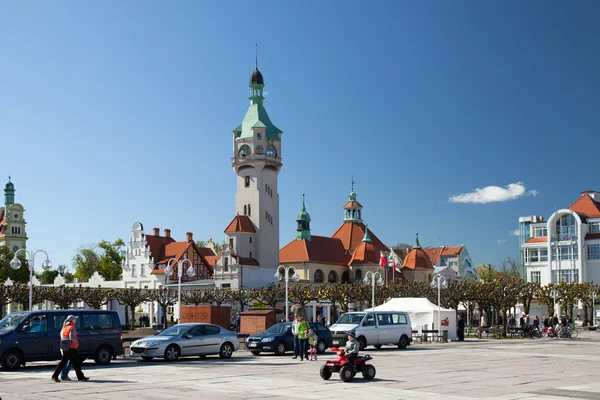 La piazza Kuracyjny in Sopot — Foto Stock