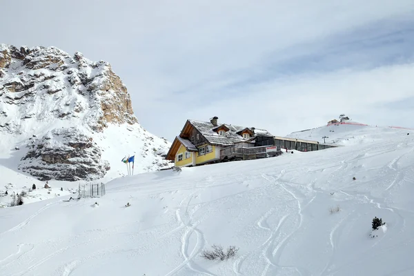 Cafe in ski region Dolomites Superski — Stock Photo, Image