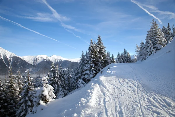 Piste in Alps — Stock Photo, Image