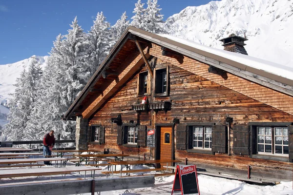 Café in Zwitserland Alpen — Stockfoto