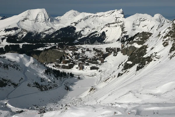 Estância de esqui em Alpes, Avoriaz — Fotografia de Stock