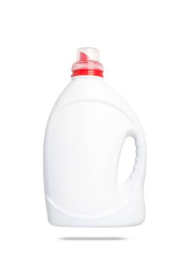 Beyaz arka plan üzerinde izole şişe hijyen sıvı temizleyici